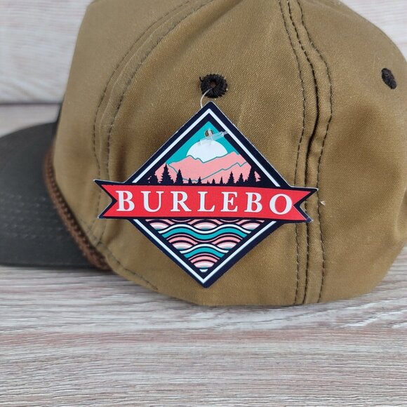 NEW Burlebo Snapback Hat Men's Rope Waxed Canvas Patch Fishing Hat Adjustable - Picture 5 of 7